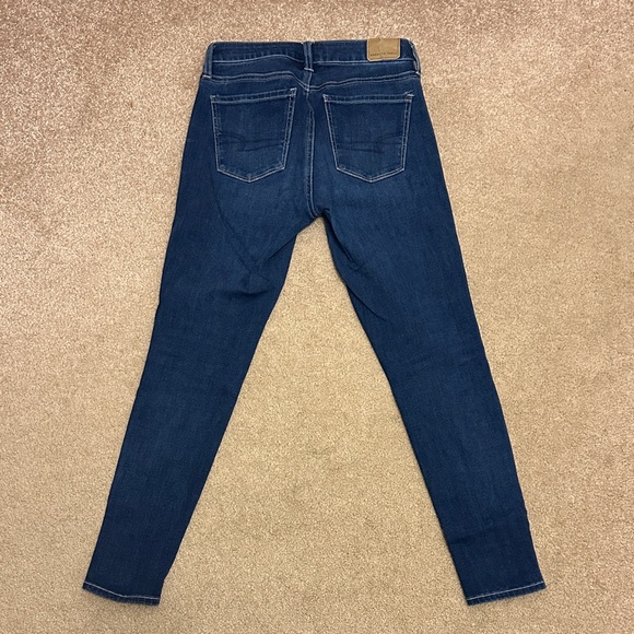 American Eagle Outfitters Women's Dark Blue Skinny Jeans - Picture 2 of 5